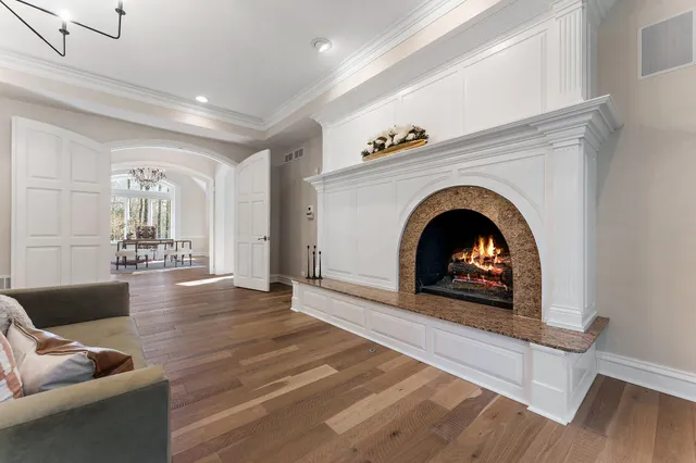 a view of entryway with wooden floor