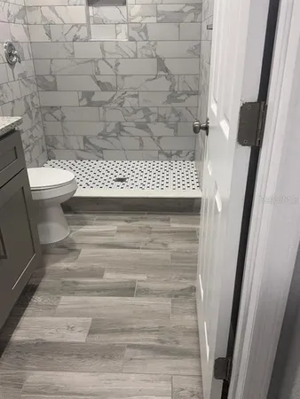 a bathroom with a sink and a toilet