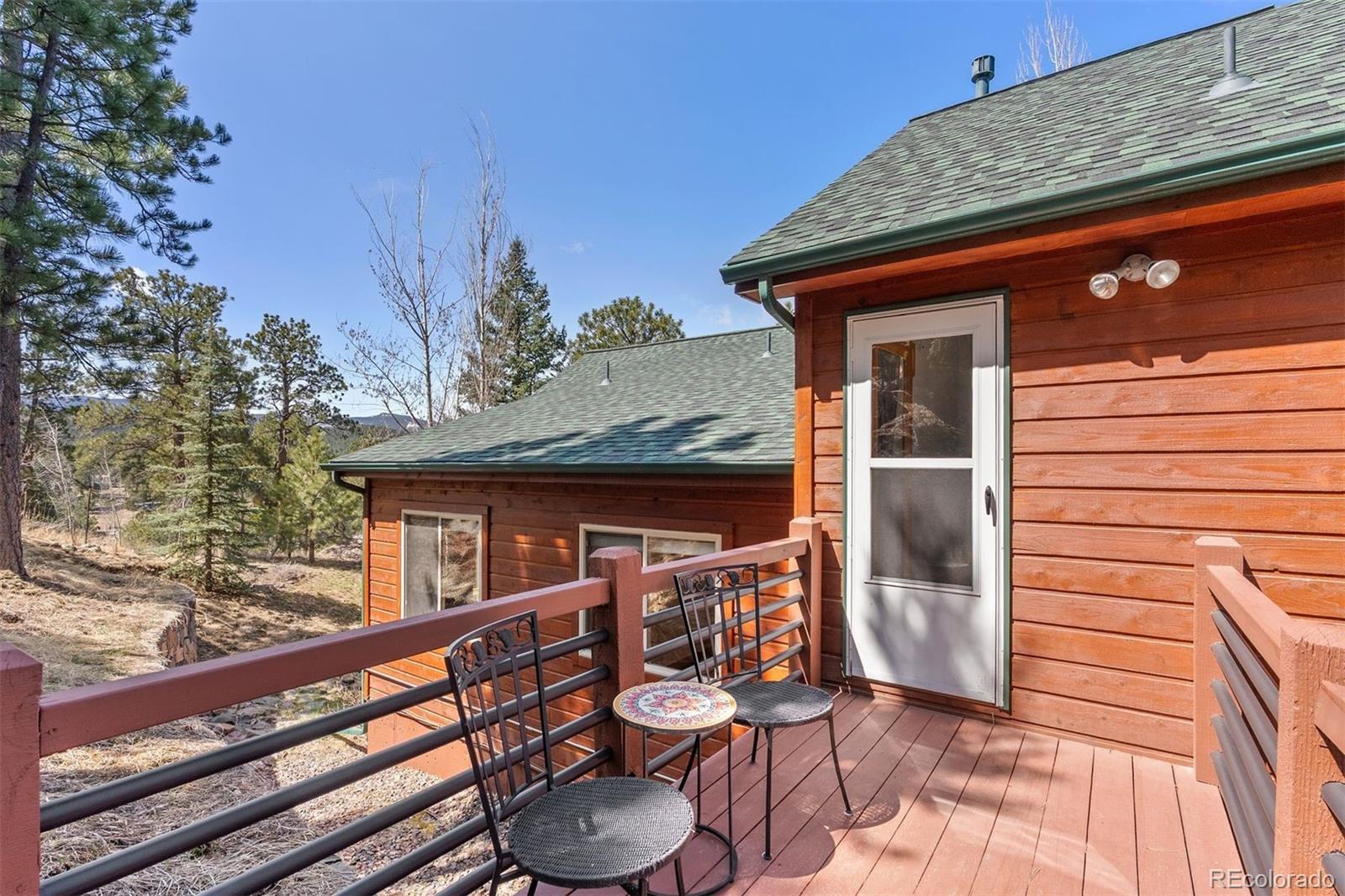 5811 Herzman Drive Evergreen, CO 80439 - Photo 26 of 49 a view of a balcony with chairs