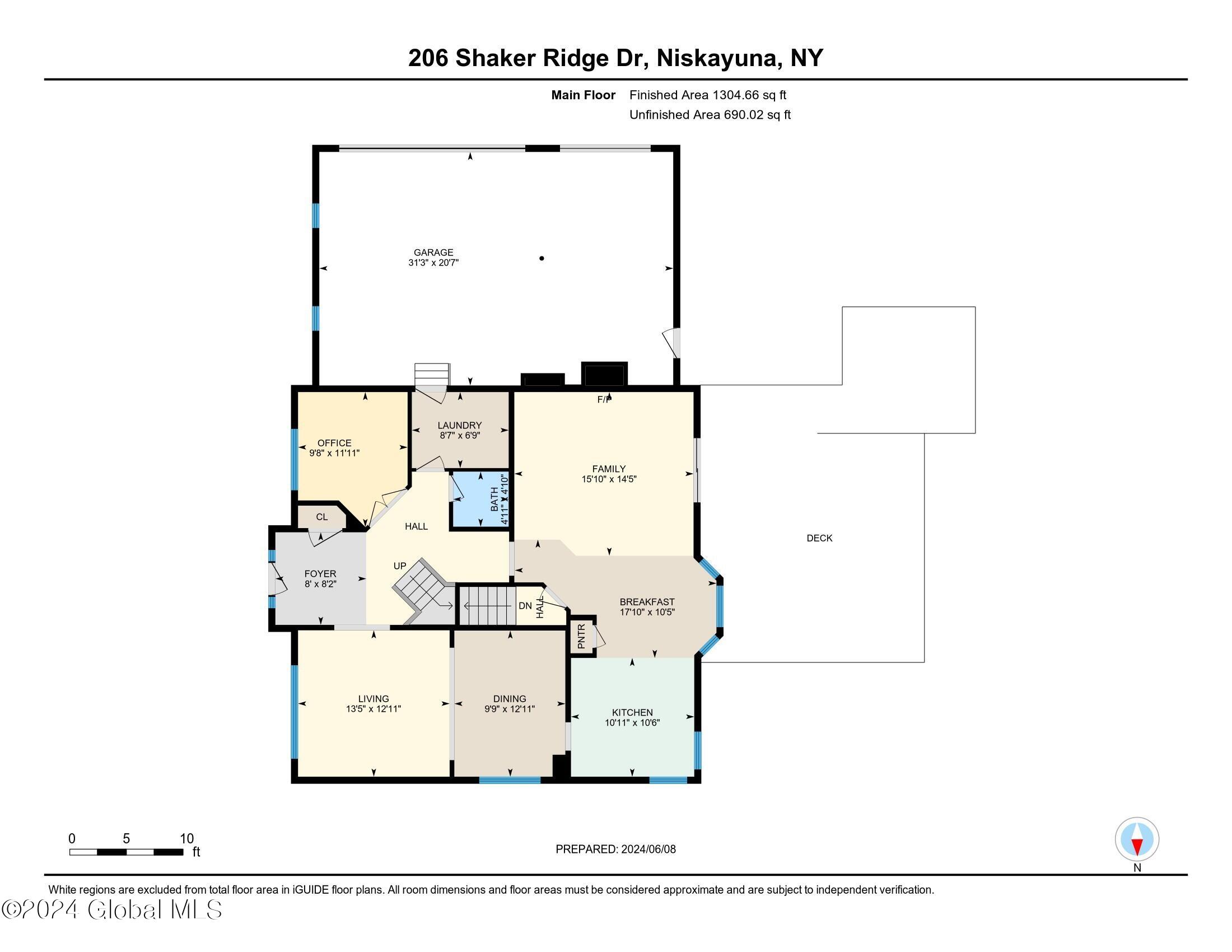 206 Shaker Ridge Drive Colonie, NY 12309 - Photo 40 of 41 Floor Plan - Main Floor