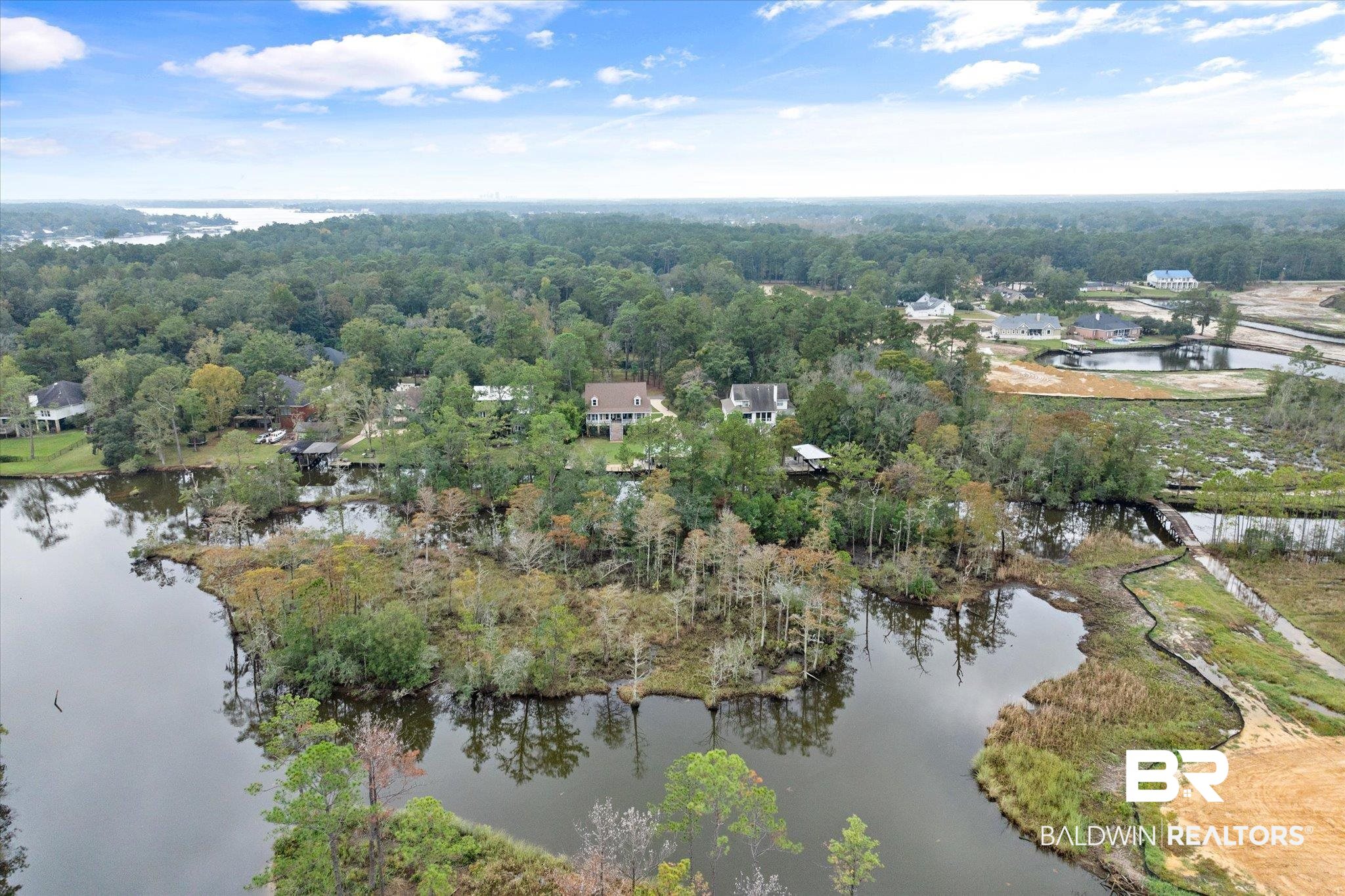 3500 North Riviere Du Chien Loop Mobile, AL 36693 - Photo 68 of 74 Drone / aerial view featuring a water view