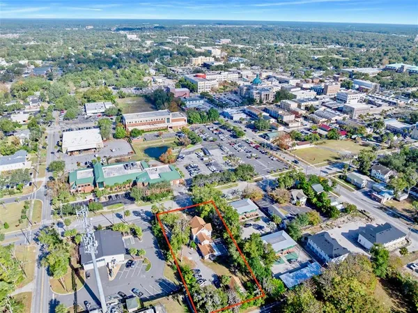an aerial view of multiple house