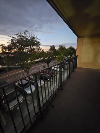 a view of a balcony