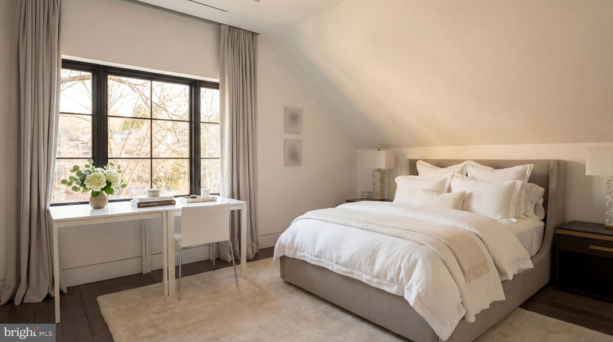 2709 36th Street Northwest Washington, DC 20007 - Photo 31 of 50 a bedroom with a bed and a window