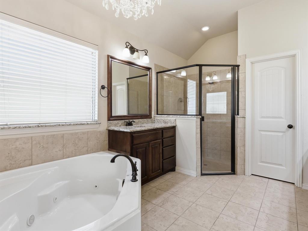 206 Brighton Court Midlothian, TX 76065 - Photo 13 of 15 a bathroom with a tub sink and mirror