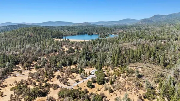 a view of lake with mountain