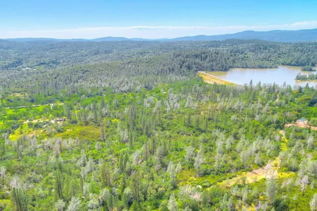 a view of lake with mountain