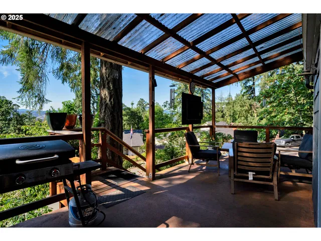 a view of outdoor space with seating