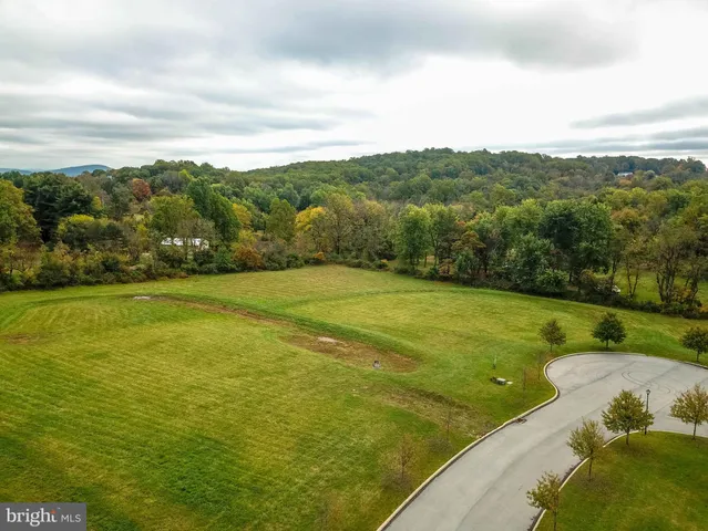 a view of a swimming pool with a yard