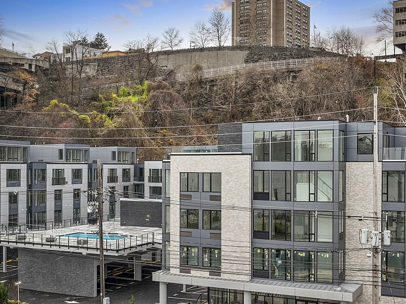 7101 River Road, Unit 202B North Bergen, NJ 07047 - Photo 23 of 26 a view of a city with tall buildings