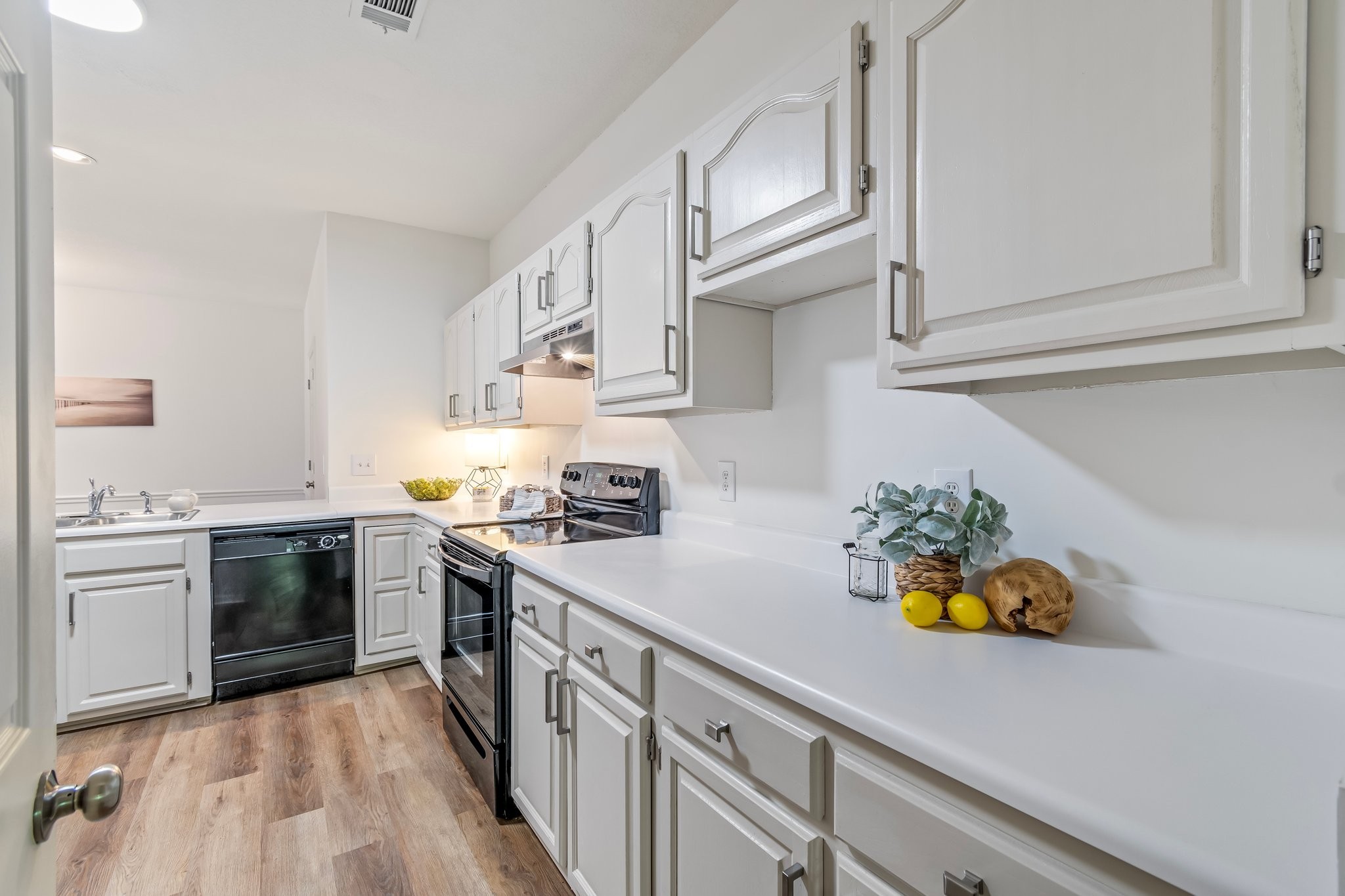 231 Green Harbor Road, Unit 113A Old Hickory, TN 37138 - Photo 17 of 60 a kitchen with stainless steel appliances white cabinets and wooden floors