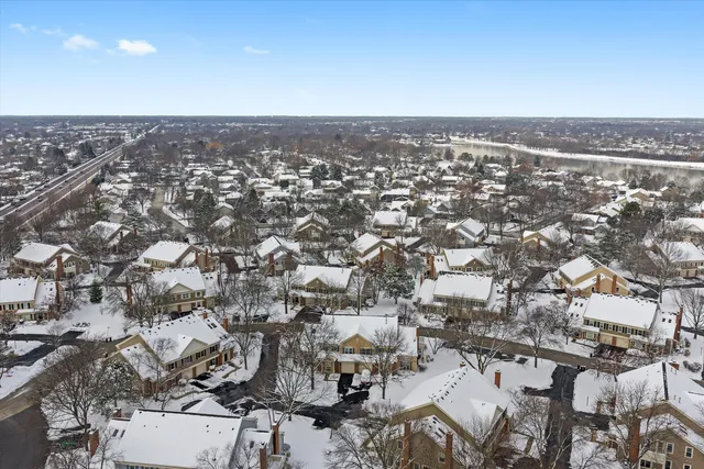 an aerial view of multiple house