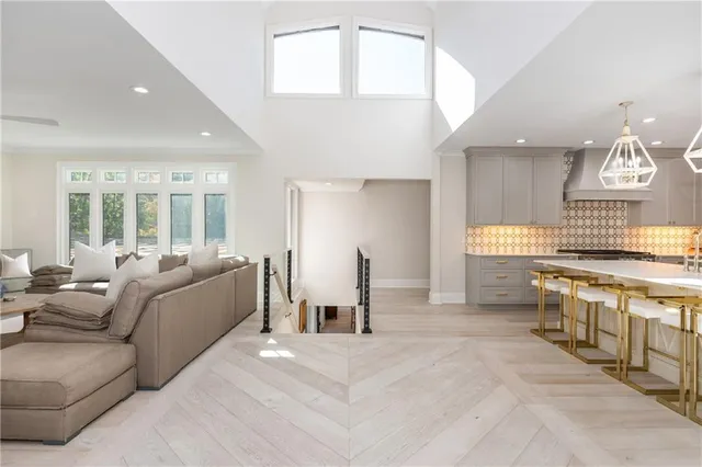 a bedroom with a bed and a walk in closet