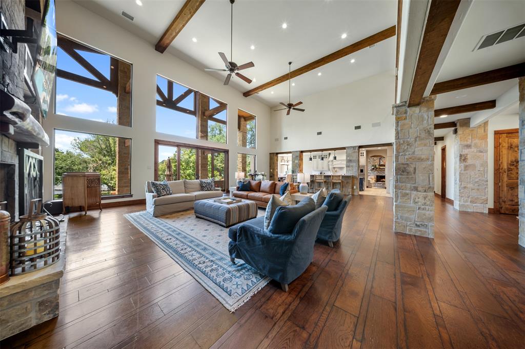 9930 Boat Club Road Fort Worth, TX 76179 - Photo 11 of 40 a living room with lots of furniture wooden floor and large windows
