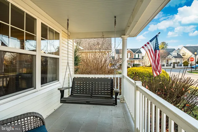 a view of porch with a couch