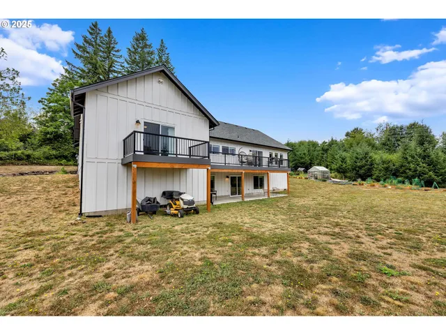 a house with trees in the background