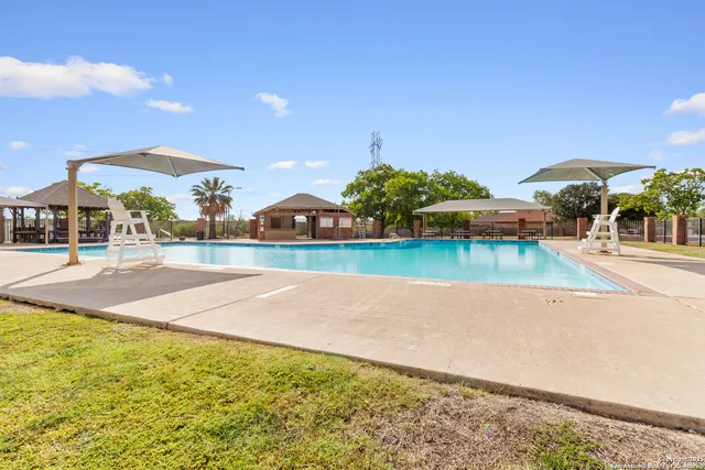a view of an swimming pool and outdoor space
