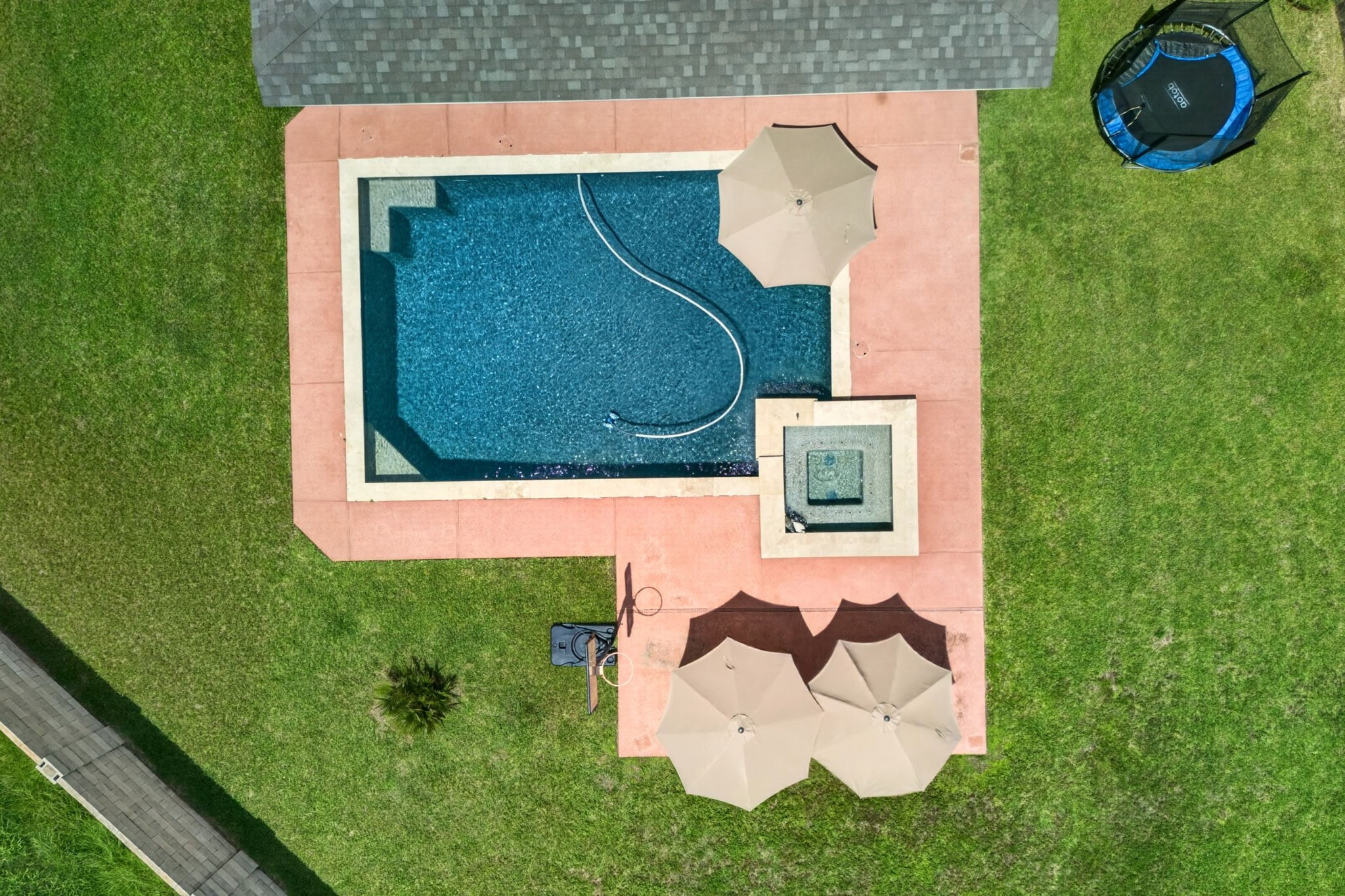 6446 Tea Tree Drive Katy, TX 77494 - Photo 38 of 39 Birds-eye View of the Pool -