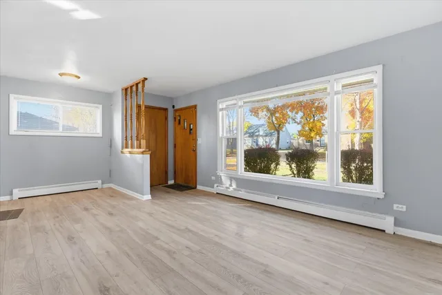 an empty room with window