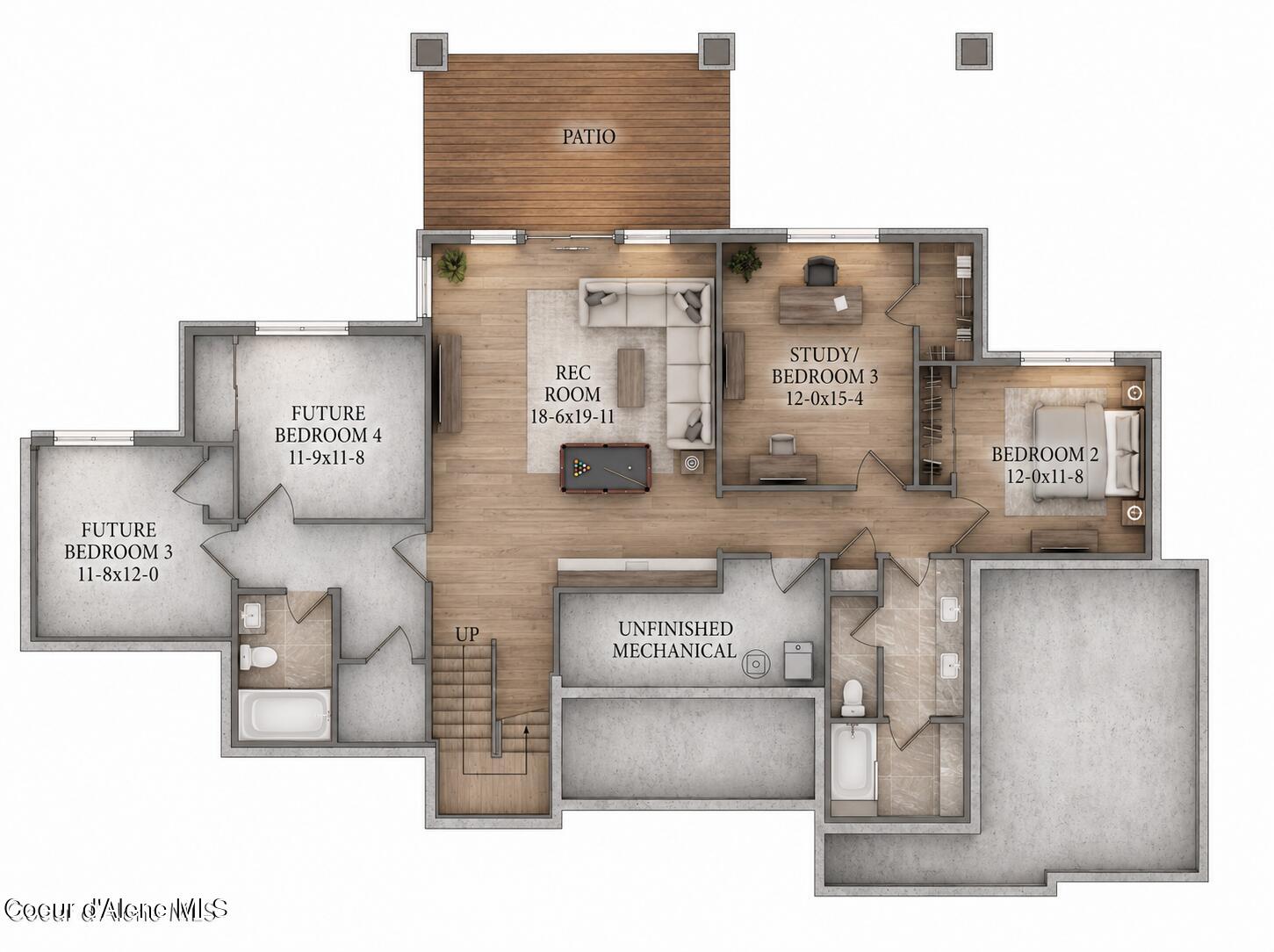 13 Timber Grove Sandpoint, ID 83864 - Photo 28 of 28 rendering of floorplan