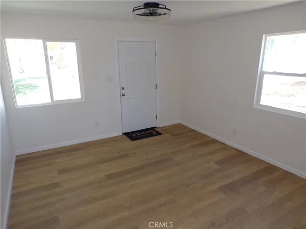 an empty room with a window