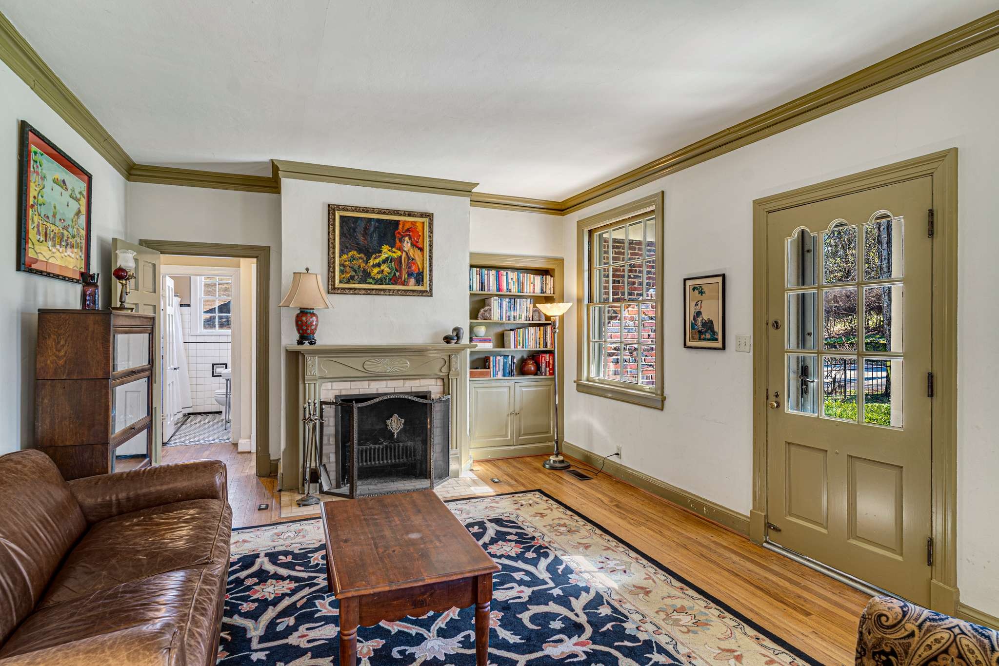 3002 Overlook Drive Nashville, TN 37212 - Photo 6 of 46 a living room with furniture and a fireplace