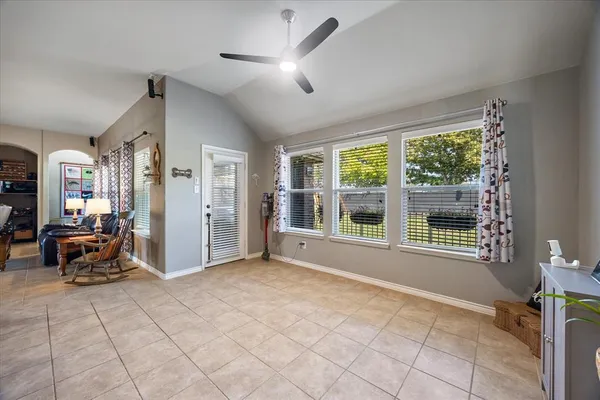 a view of livingroom with furniture window and outside view