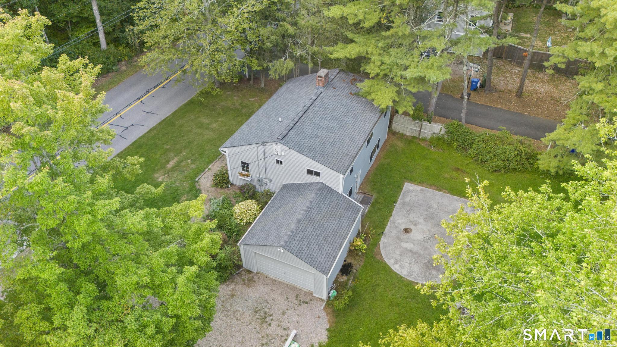 89 Book Hill Road Essex, CT 06426 - Photo 6 of 40 an aerial view of a house with garden space and street view