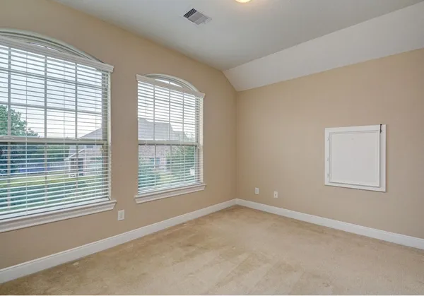 an empty room with a window