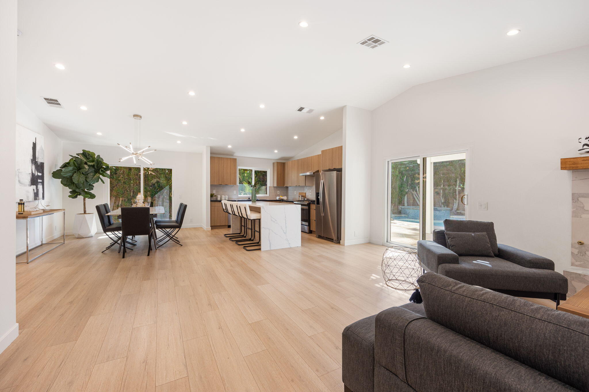 2900 North Cypress Road Palm Springs, CA 92262 - Photo 12 of 48 a living room with furniture and wooden floor