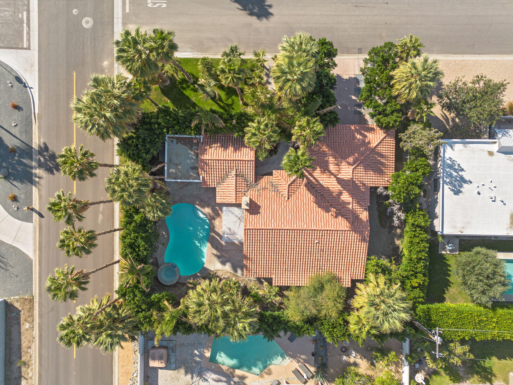 2900 North Cypress Road Palm Springs, CA 92262 - Photo 48 of 48 an aerial view of a house with a yard and garden