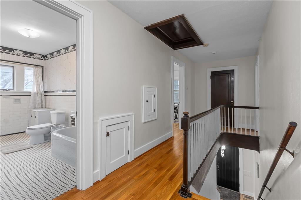 1355 Washington Road Pittsburgh, PA 15228 - Photo 32 of 49 Upstairs hallway with attic access.