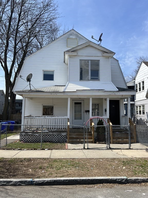 a front view of a house with entryway