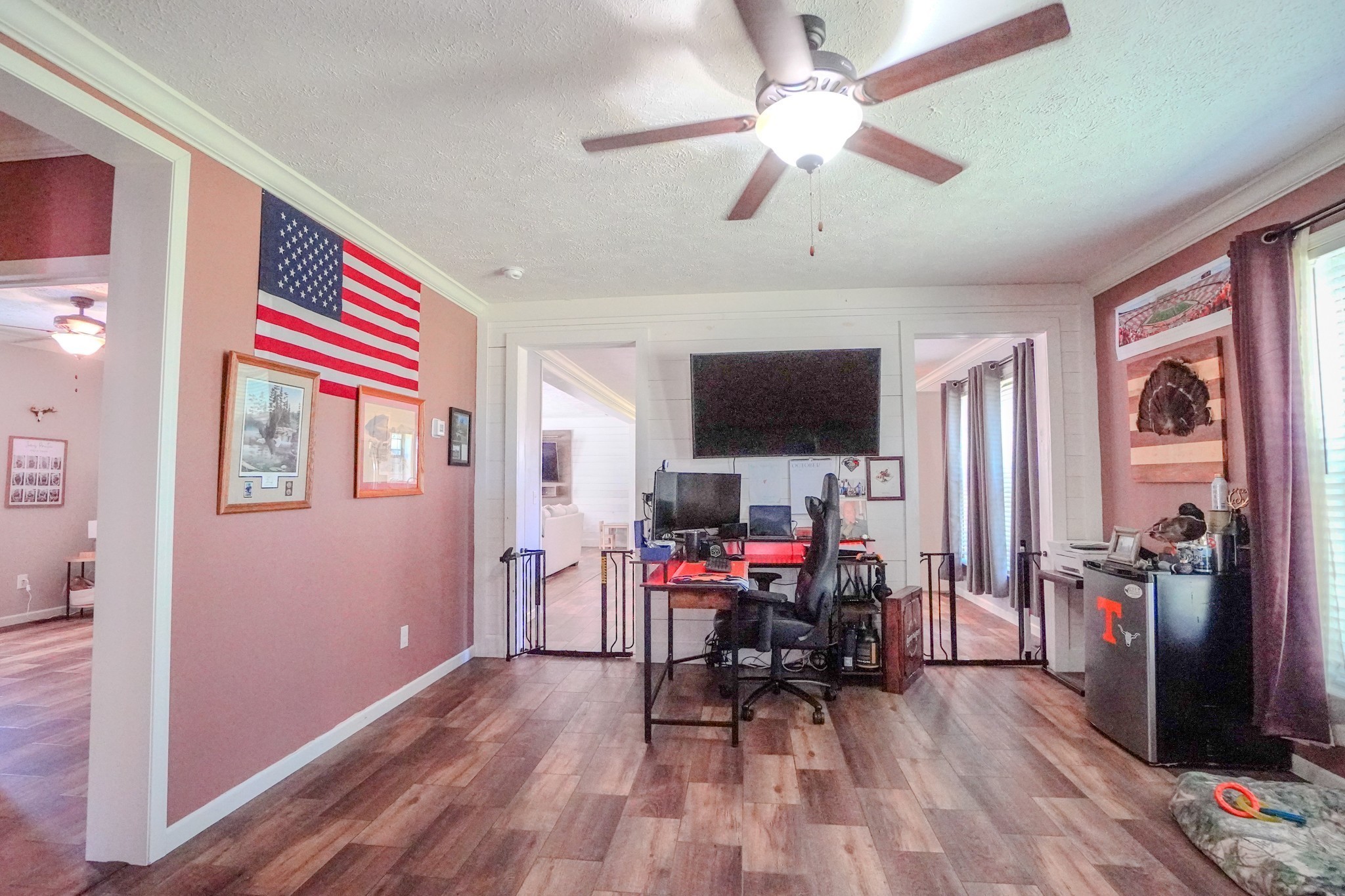 137 Hawkins Road Westmoreland, TN 37186 - Photo 42 of 71 a view of a workspace with furniture and a flat screen tv