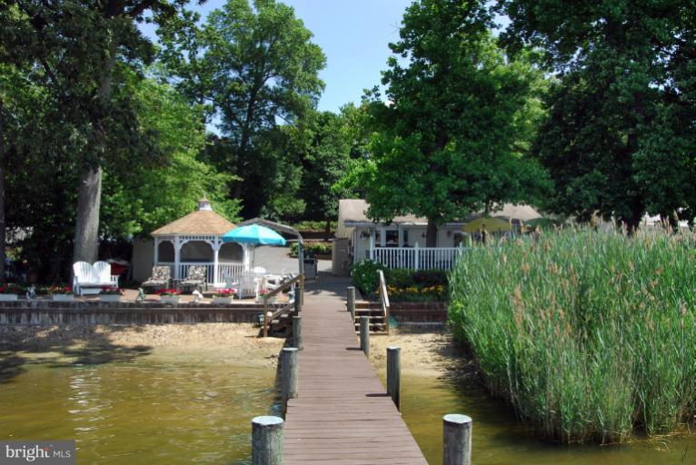 1414 Oak Bluff Road Edgewater, MD 21037 - Photo 16 of 21 a view of a lake with lawn chairs under an umbrella
