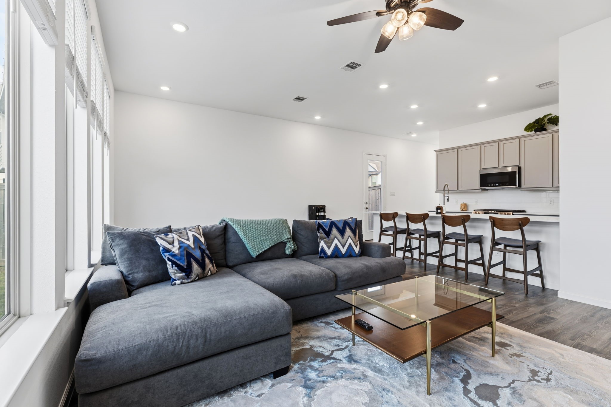 12902 Rio Medina Trail Cypress, TX 77433 - Photo 11 of 50 View from living area into kitchen with door that opens to your own private back yard.