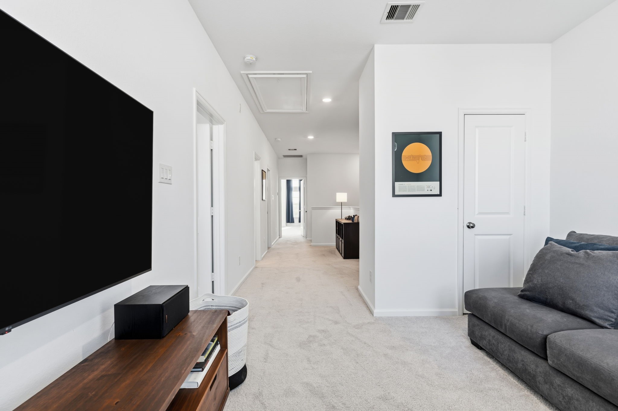 12902 Rio Medina Trail Cypress, TX 77433 - Photo 29 of 50 View from game room into the landing area looking towards the primary suite.