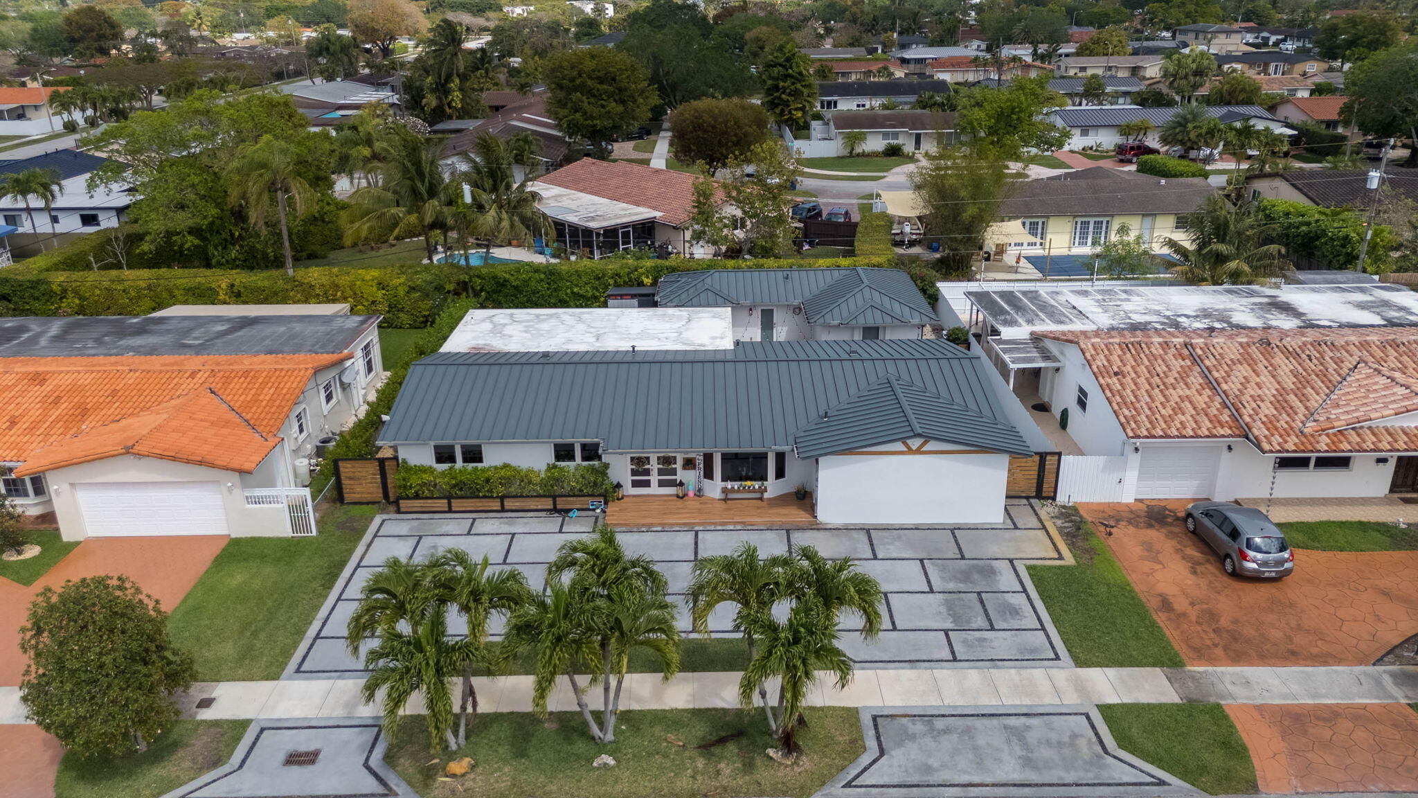6231 Southwest 94th Avenue Miami, FL 33173 - Photo 44 of 47 an aerial view of a house with garden space and street view