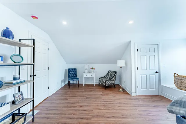 a view of livingroom with furniture and wooden floor