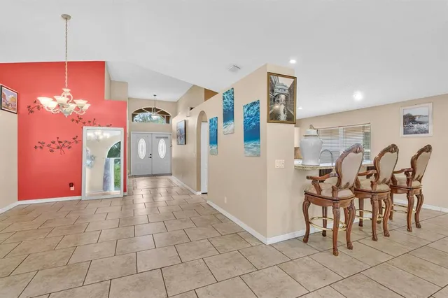 a view of a livingroom with furniture