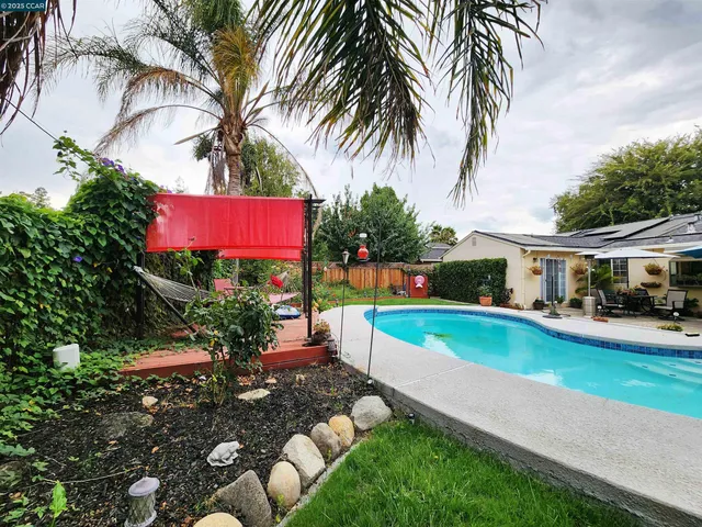 a view of outdoor space yard and swimming pool
