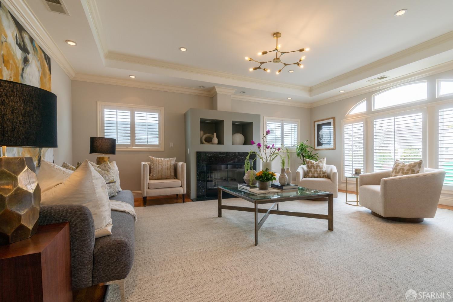 155 Upland Drive San Francisco, CA 94127 - Photo 1 of 43 a living room with furniture and a chandelier