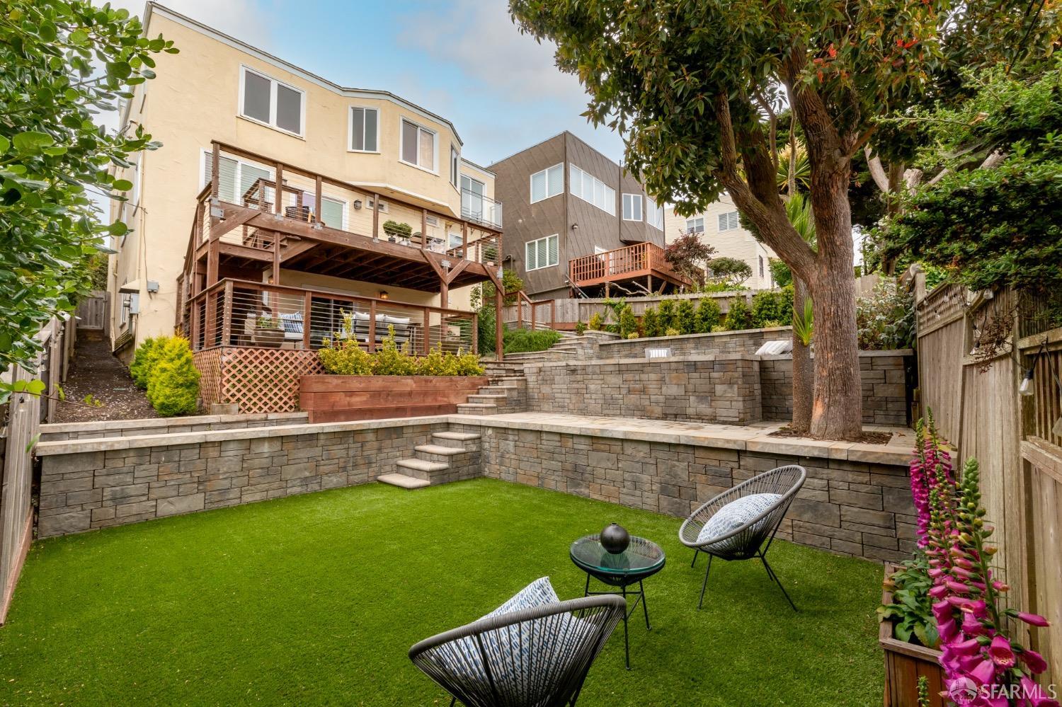 155 Upland Drive San Francisco, CA 94127 - Photo 36 of 43 a front view of a house with a garden and swimming pool