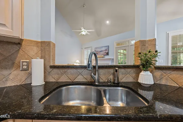 a close view of sink and tap