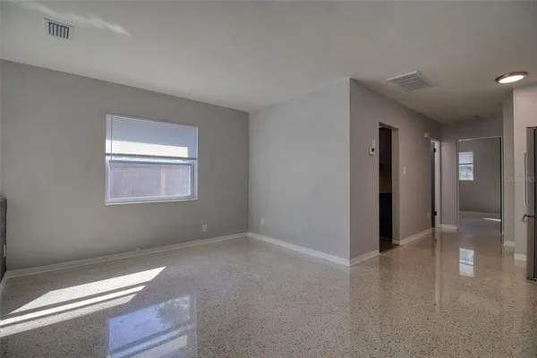 a view of livingroom with hallway