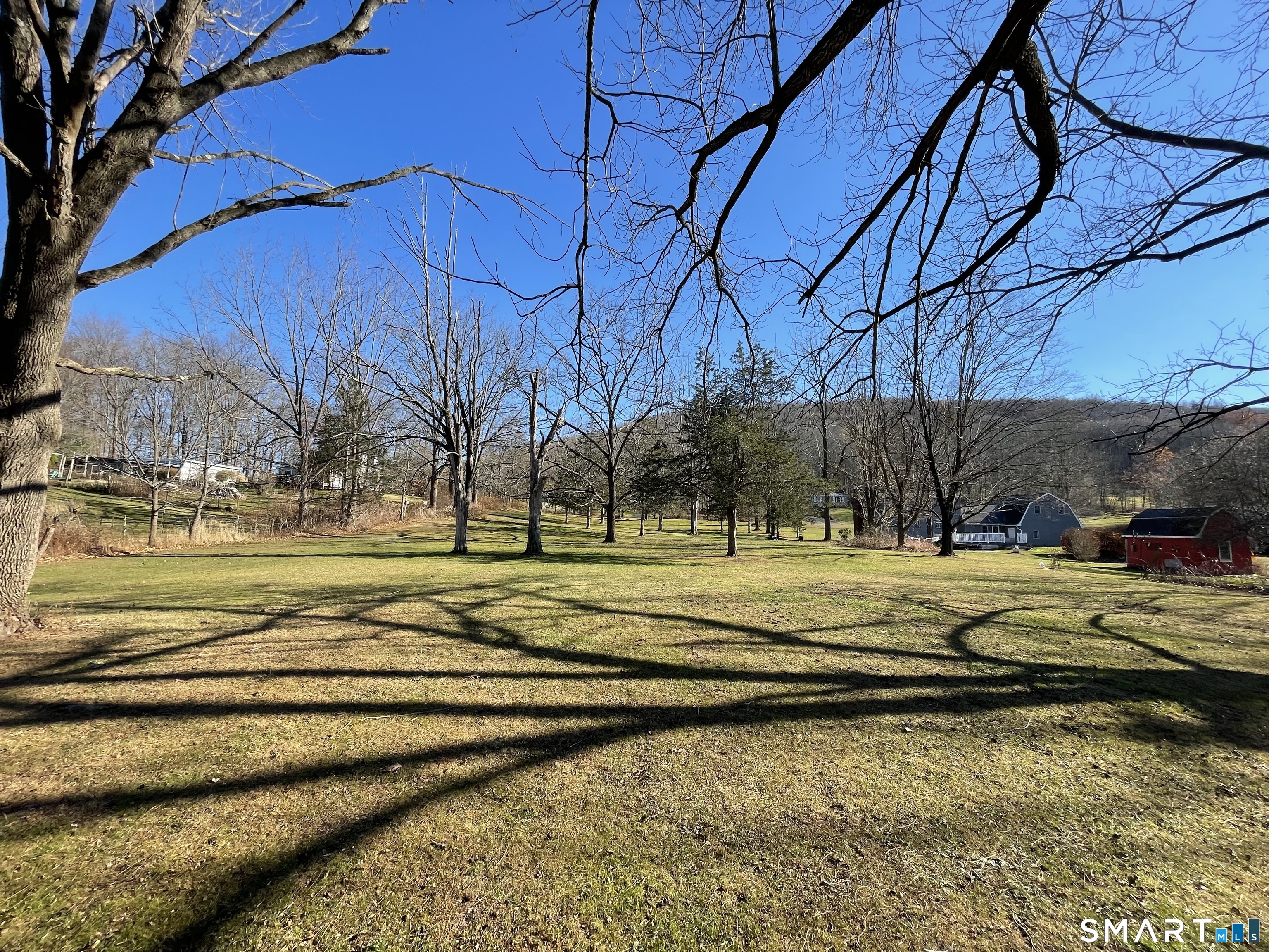 391 R Stage Coach Road Durham, CT 06422 - Photo 5 of 8 View from the rear of the approved build site looking back up towards the road. Access strip will follow hedgerow on the left side of this photo.