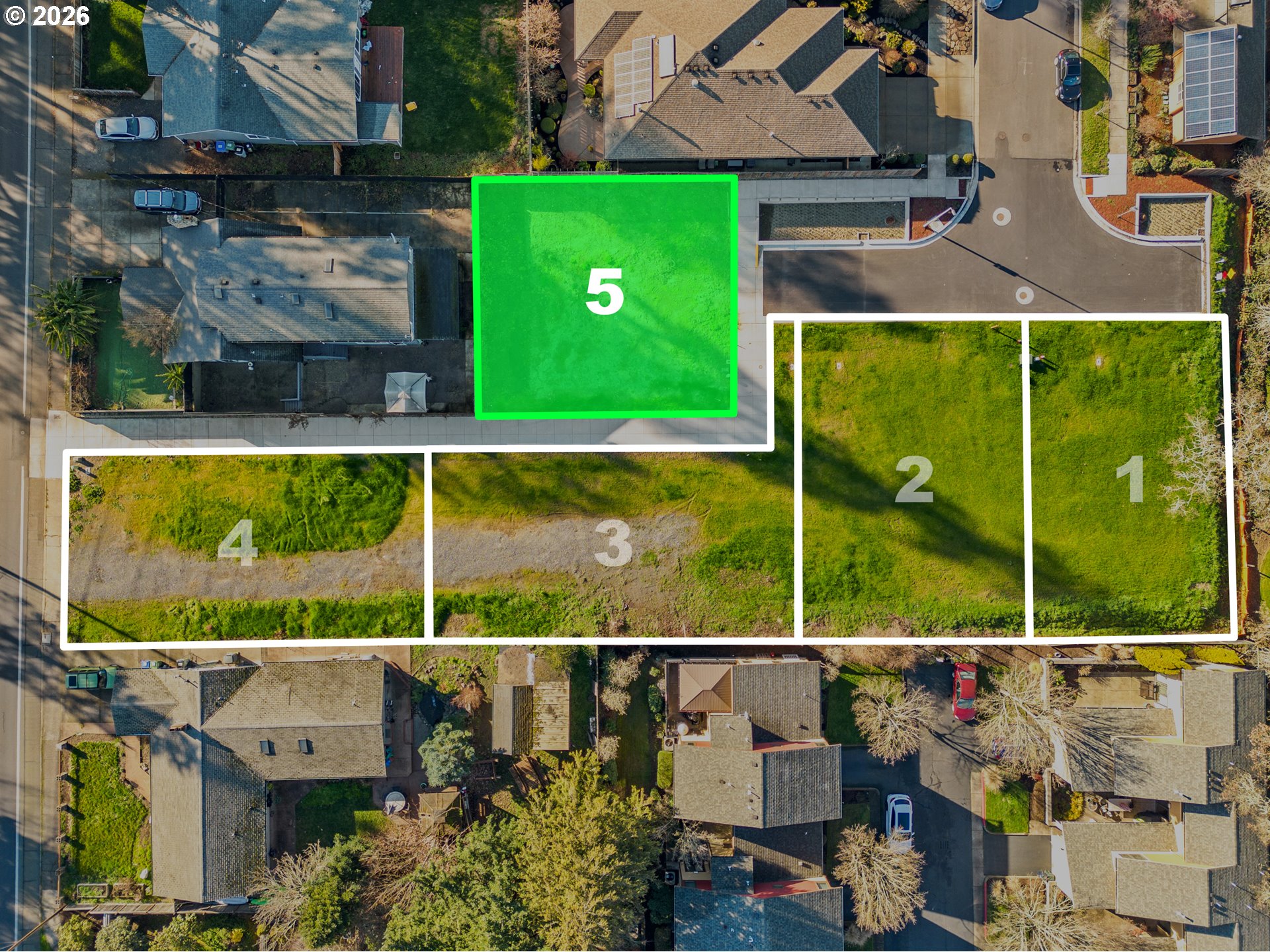 Piper Lane Eugene, OR 97401 - Photo 8 of 16 an aerial view of a house with a garden and swimming pool
