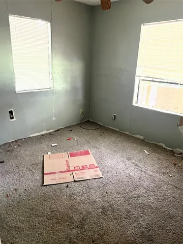 an empty room with a window