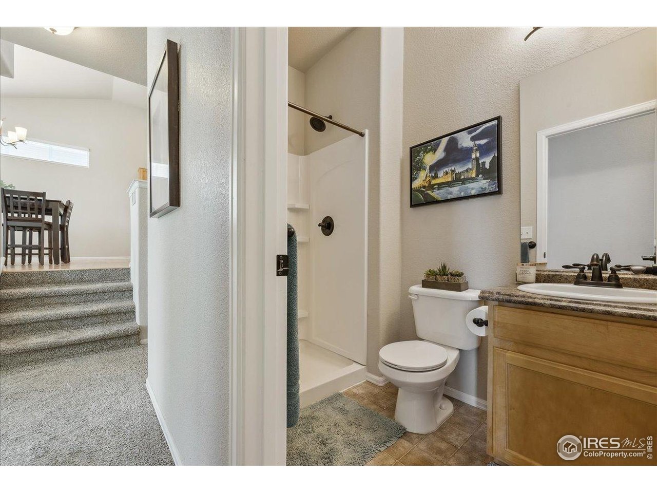 623 Gore Range Drive Severance, CO 80550 - Photo 29 of 36 a bathroom with a toilet sink and a mirror