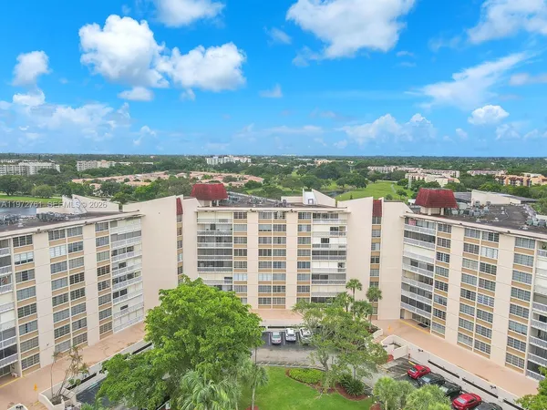 a view of a city with tall buildings